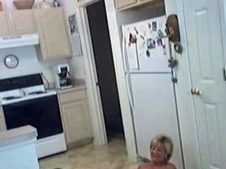 granny's horny in the kitchen