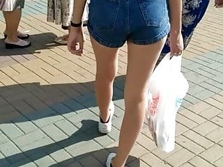 Sexy legs and ass in short shorts #2